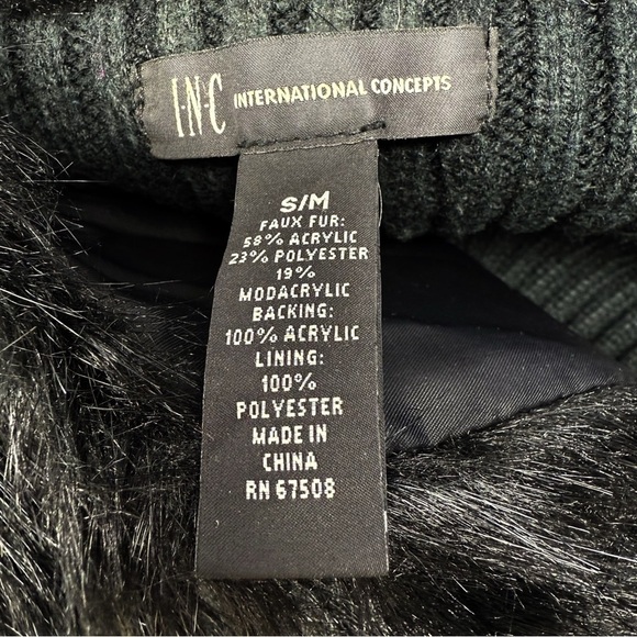 NC International Concepts Black Faux Fur Sweater Vest S/M - Picture 13 of 15